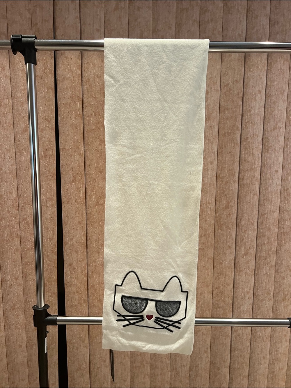 Cream Cat Face Pet scarf with Sunglasses Design